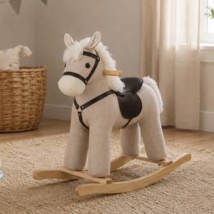 Rocking Horse with Sounds - Cream