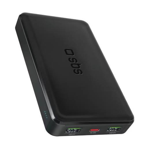 SBS 10000 mAh powerbank with 20W Power Delivery technology (PD)