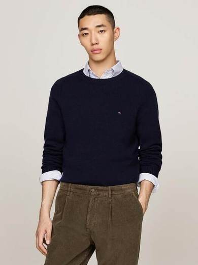 Tommy Hilfiger Wool Crew Neck Jumper, Desert Sky