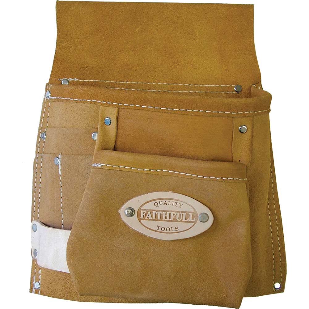 Faithfull Leather Tool and Nail Pouch