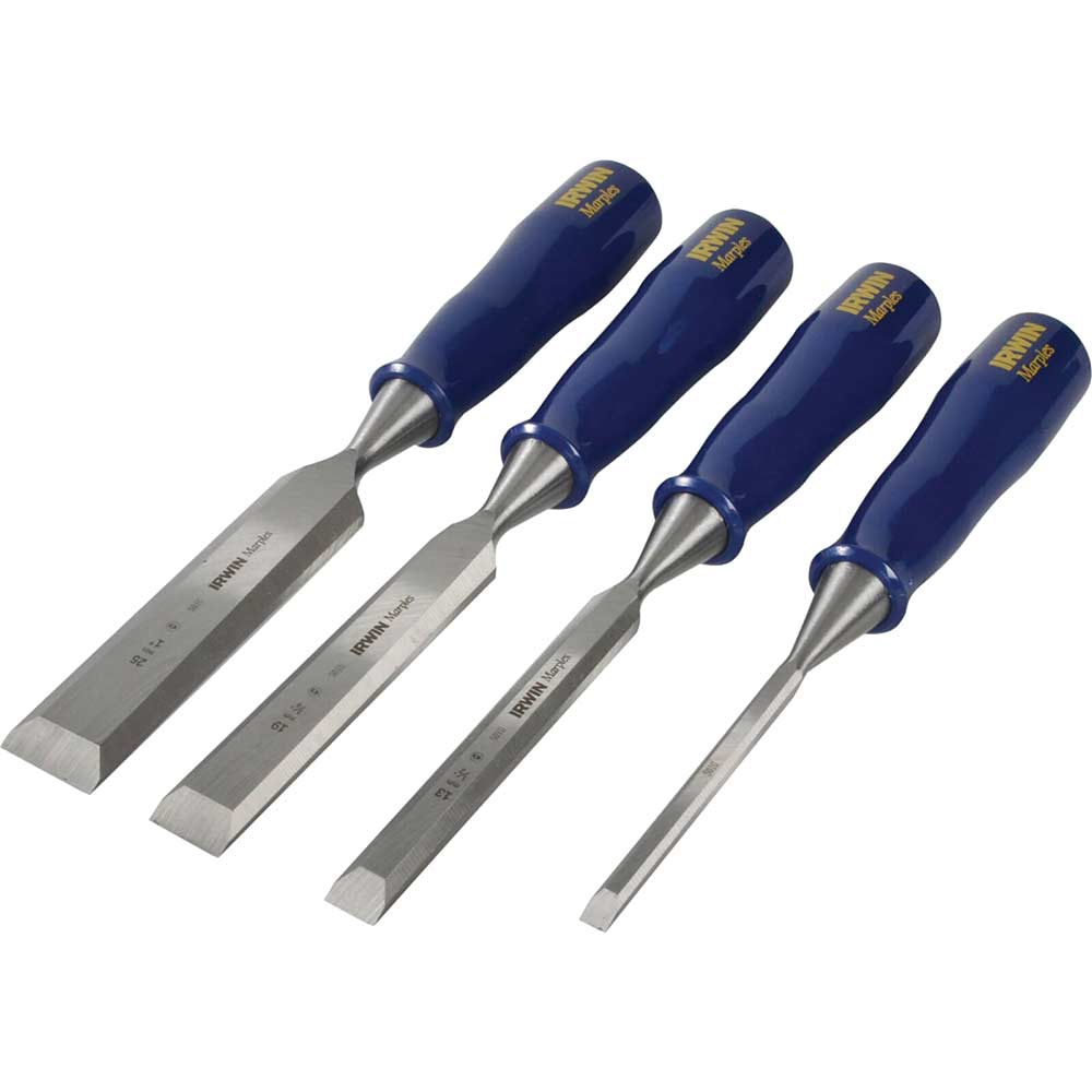 Marples M444 4 Piece Blue Chip Bevel Edge Wood Chisel Set