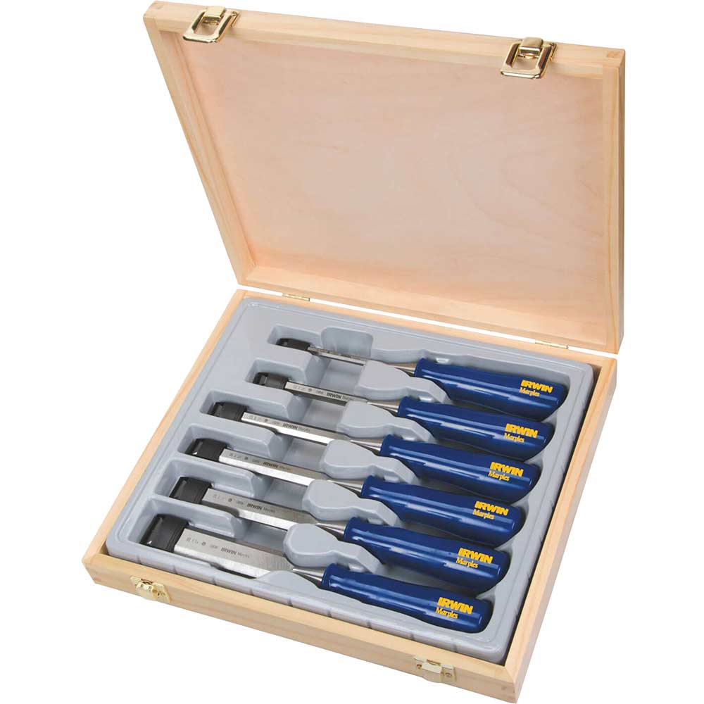 Marples M444 6 Piece Blue Chip Bevel Edge Wood Chisel Set