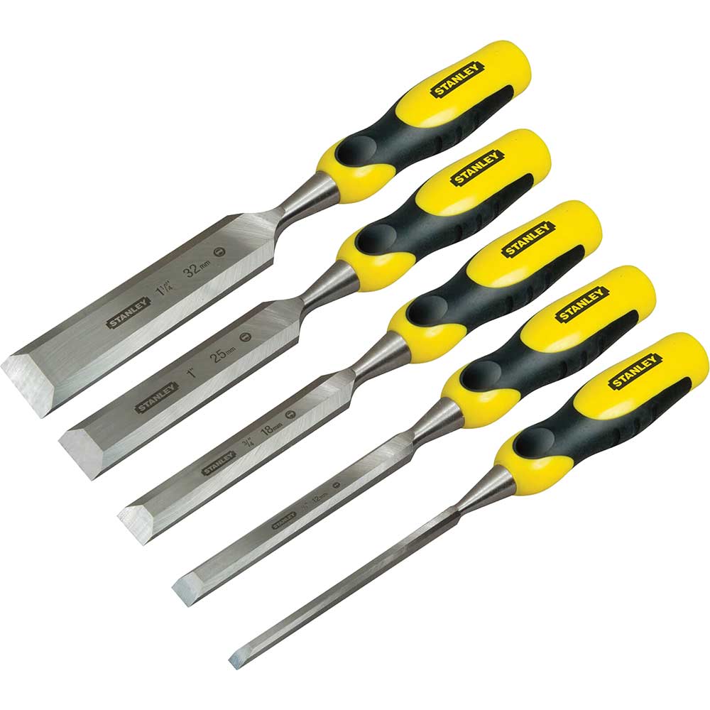 Stanley 5 Piece Dynagrip Bevel Edge Chisel Set