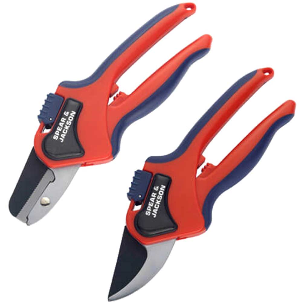 Spear and Jackson Razorsharp Advantage Bypass and Anvil Secateur Set