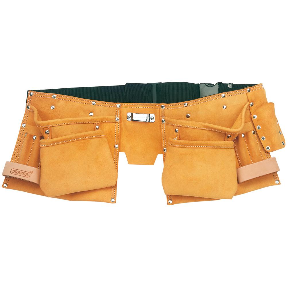 Draper Expert Leather Double Tool Pouch and Belt
