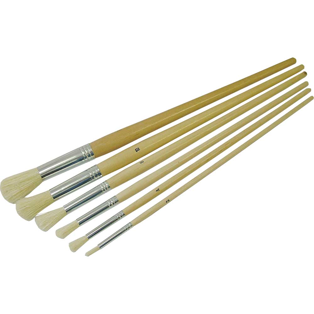Faithfull 6 Piece Round Pattern Fitch Paint Brush Set
