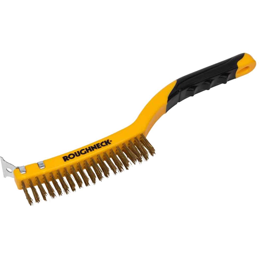 Roughneck Brass Soft Grip Wire Brush
