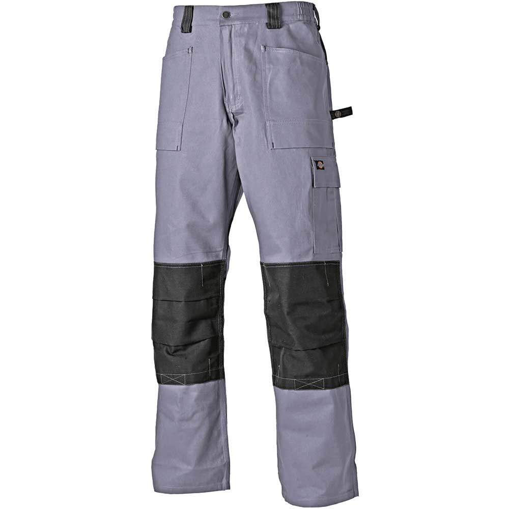 Dickies Mens Grafter Duo Tone 290 Trousers - Grey / Black, 46", 33"