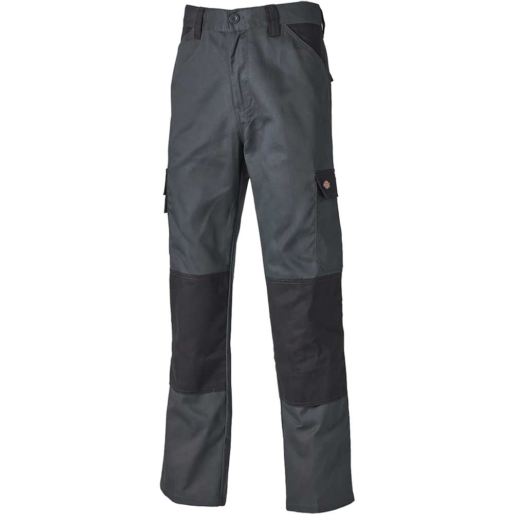 Dickies Mens Everyday Trousers - Grey / Black, 48", 31"