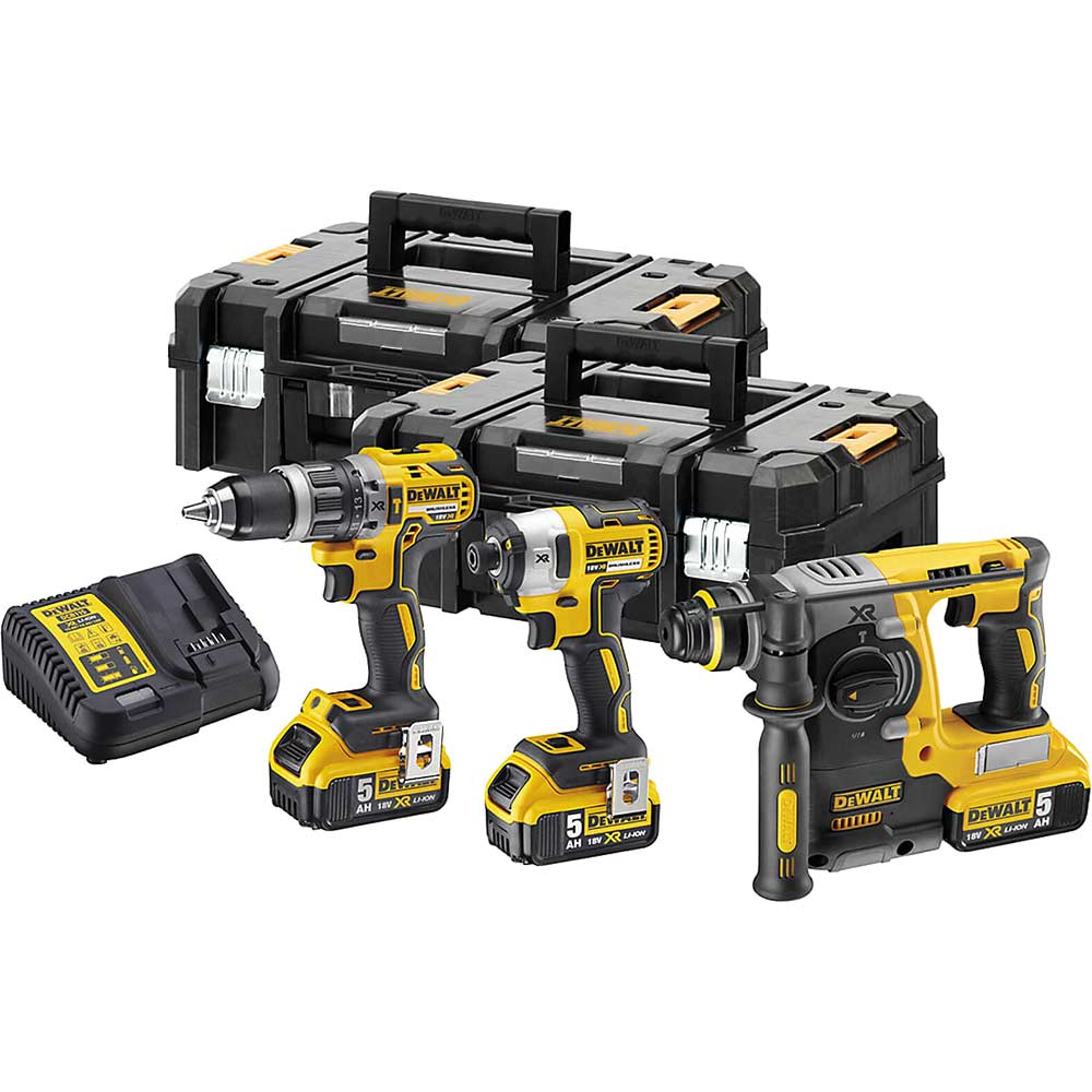 DeWalt DCK368P3T 18v XR Cordless 3 Piece Brushless Power Tool Kit