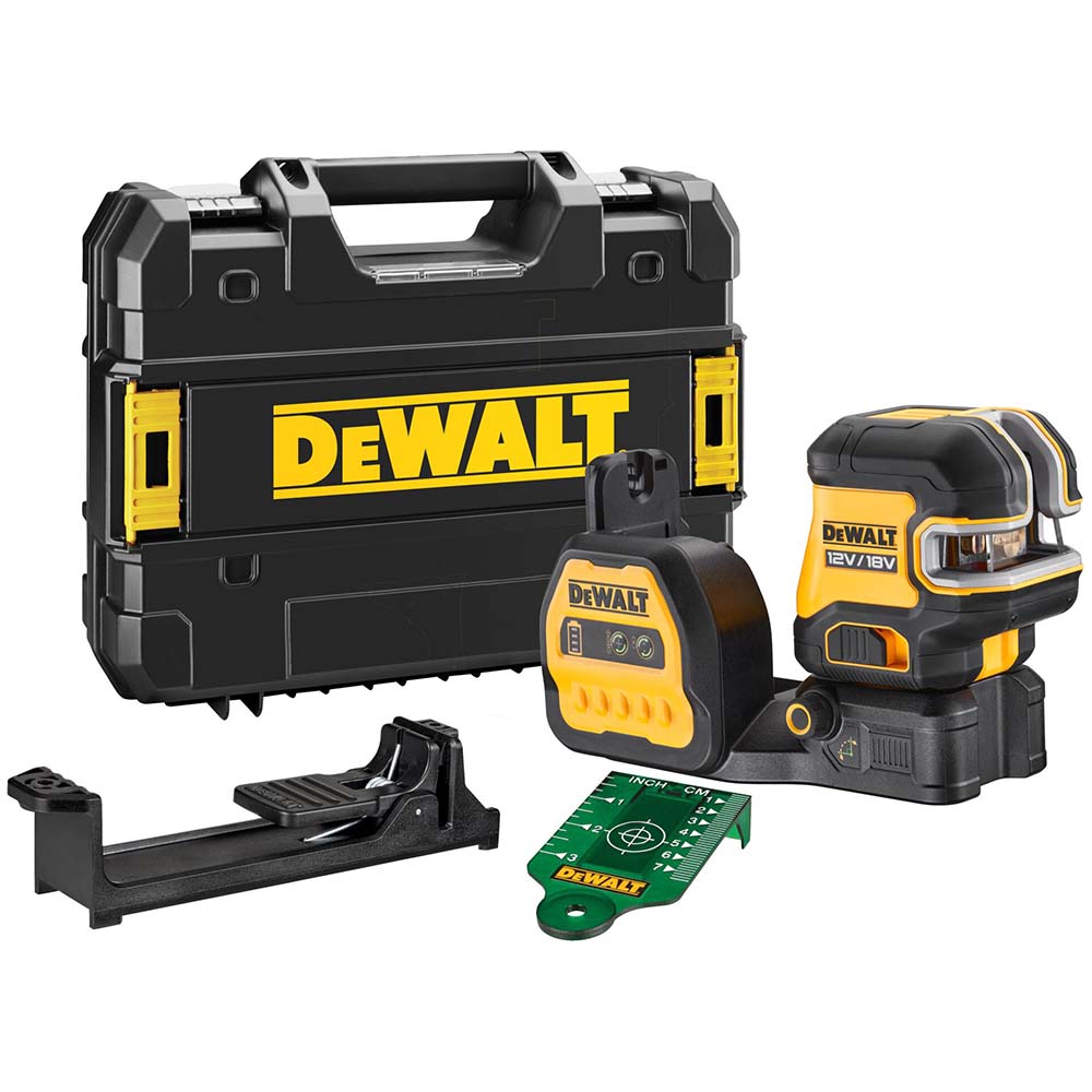 DeWalt DCE825 18v Cordless 5 Spot and Cross Green Beam Laser Level