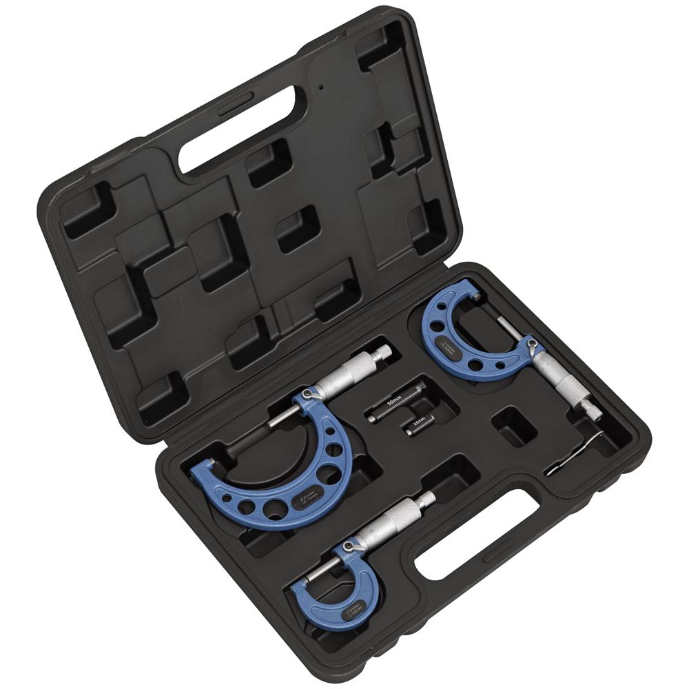 Sealey 3 Piece Micrometer Set