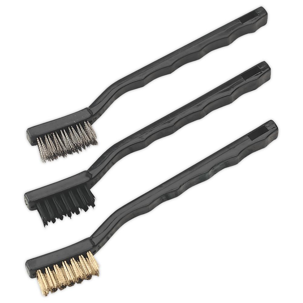 Sealey 3 Piece Mini Hand Brush Set