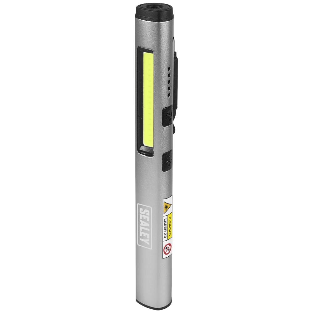 Sealey Rechargeable UV LED Pocket Inspection Light and Laser Pointer