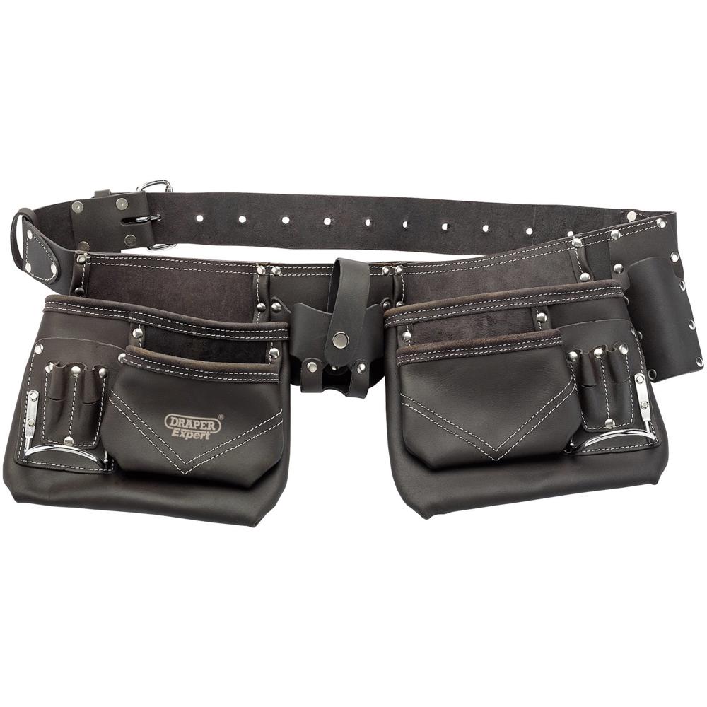 Draper Expert Double Oil Tanned Leather Tool Pouch and Belt