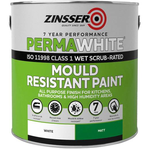 Zinsser Perma White Self-Priming Interior Paint Matt White 2.5L